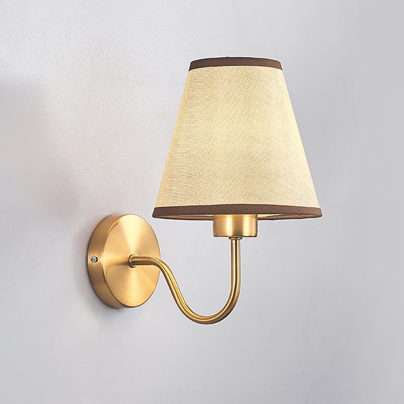 Eryn Nordic Wandlamp Zwart/Wit/Koffie/Flaxen Stof/Metaal Slaapkamer/Eetkamer/Woonkamer