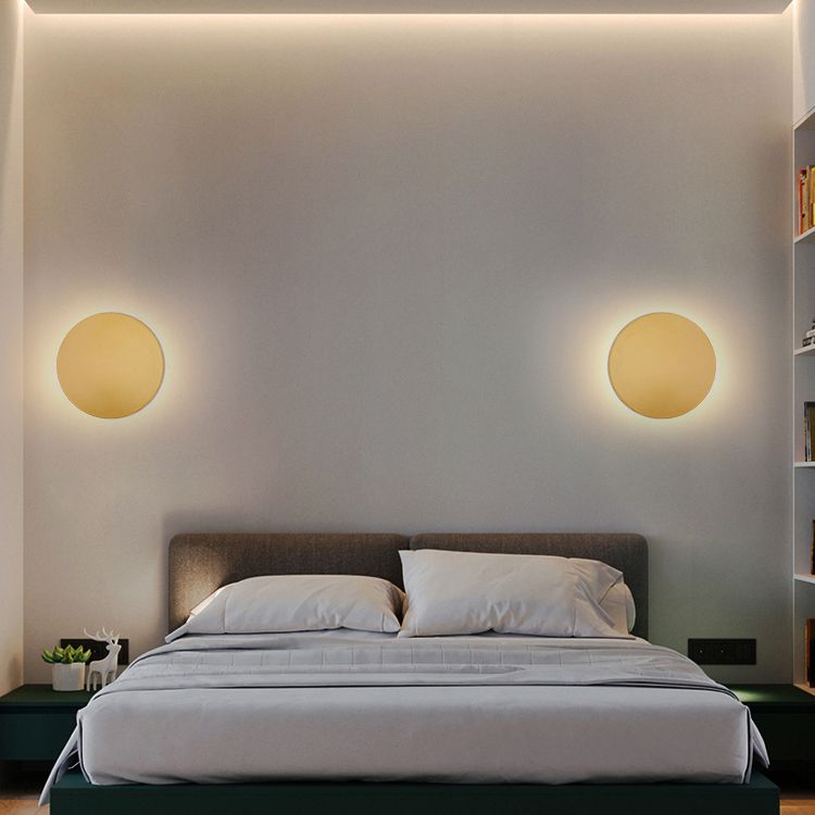 Orr Ronde LED Wandlamp Zwart Wit Goud Metaal Eetkamer Slaapkamer