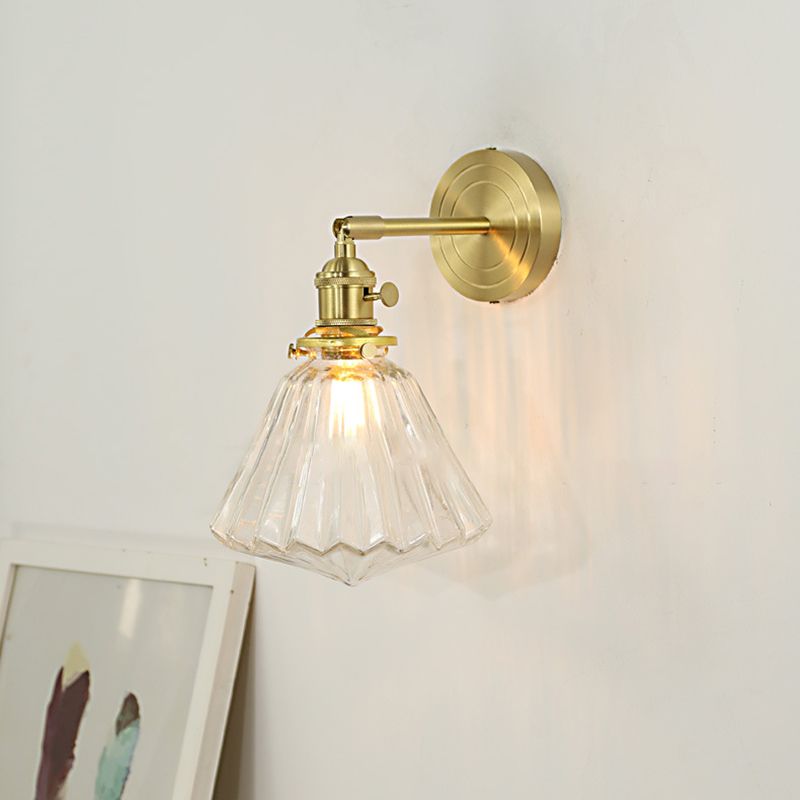 Hailie Design Bol/Bloem LED Wandlamp Metaal/Glas Goud Slaap/Woon/Badkamer