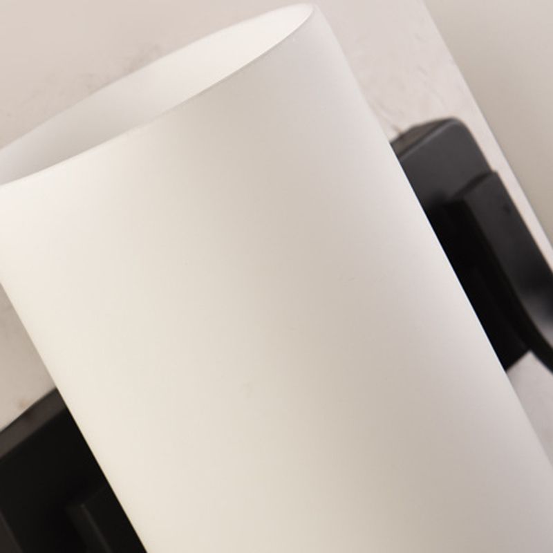 Eryn Moderne Cilinder LED Wandlamp Metaal/Glas Zwart/Chroom Slaap/Woon/Badkamer