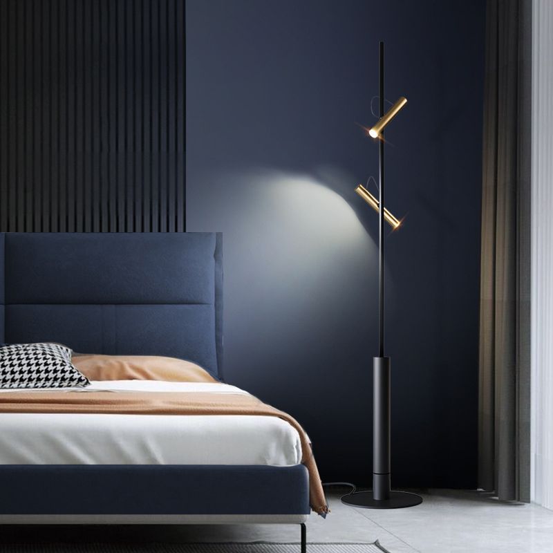 Freja Moderne Design Lineaire Dubbele Kop Metalen Vloerlamp Silicagel Slaapkamer/Woonkame