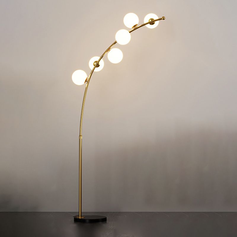 Valentina Moderne Boog Multi Head Bellen Vloerlamp Zwart/Goud Slaapkamer/Woonkamer