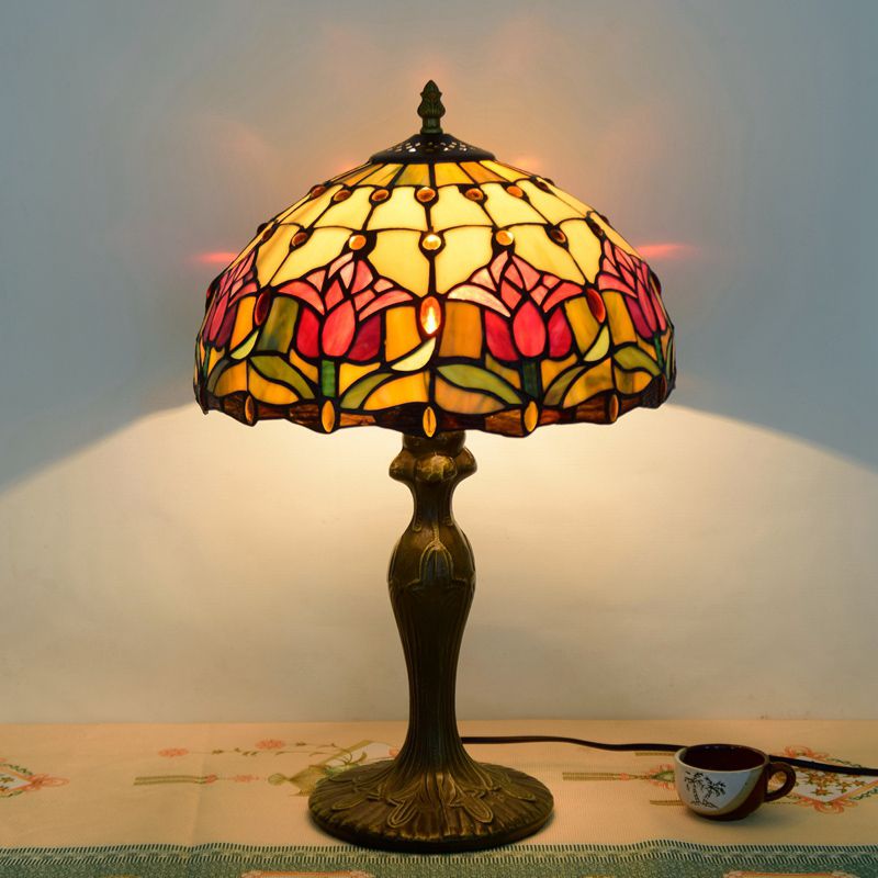 Alessio Vintage LED Tafellamp Slaap/Kinder/Babykamer Metaal/Glas