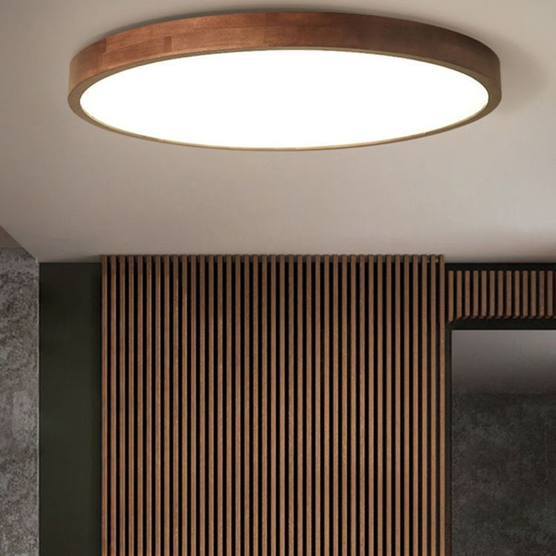 Ozawa Moderne LED Plafondlamp Hout Acryl Slaapkamer Woonkamer