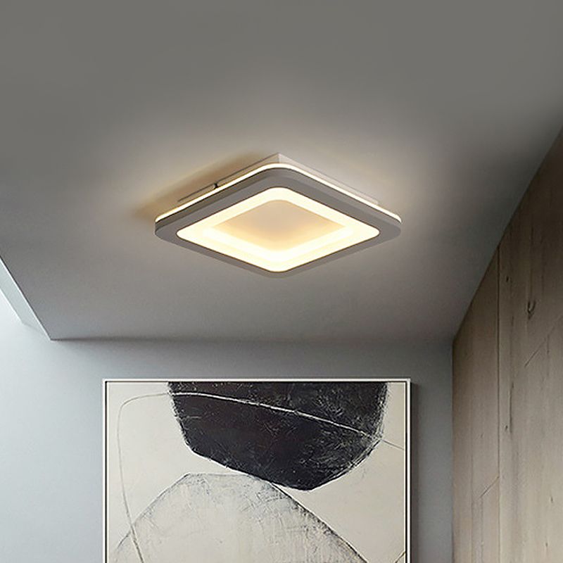 Quinn Moderne Design LED Plafondlamp Grijs Acryl Woonkamer Keuken