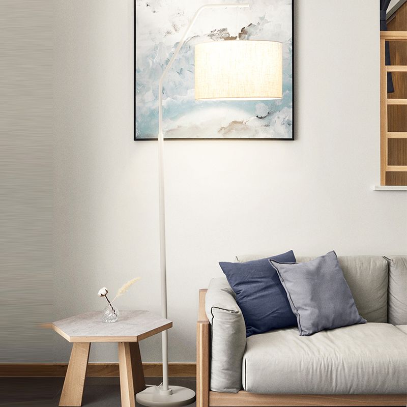 Eryn Moderne Cilinder Vloerlamp Metaal/Bekleding Slaapkamer