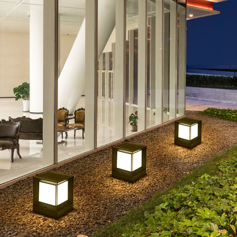 Riley Moderne LED Buitenlamp Bruin Metaal/Acryl Tuin/Stoeprand/Balkon