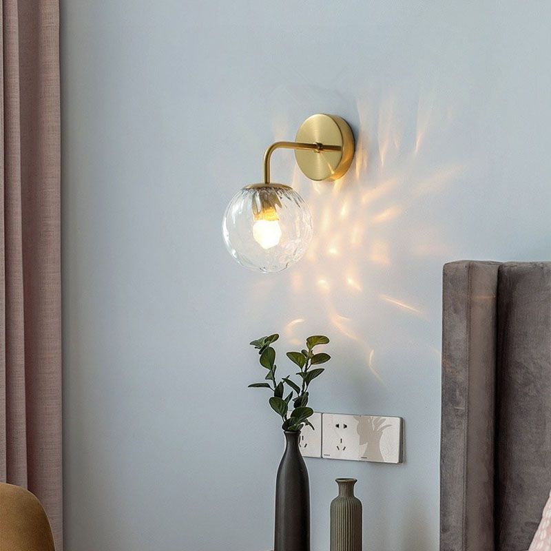 Valentina Moderne Design Wastafel LED Wandlamp Zwart/Goud Metaal/Glas Slaapkamer/Eetkamer/Woonkamer