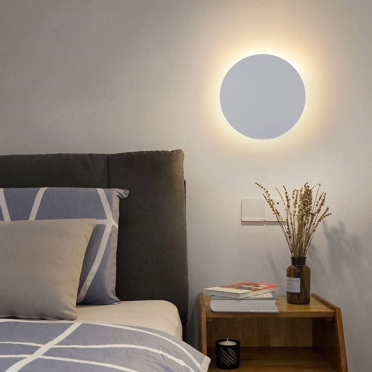 Orr Ronde LED Wandlamp Zwart Wit Goud Metaal Eetkamer Slaapkamer