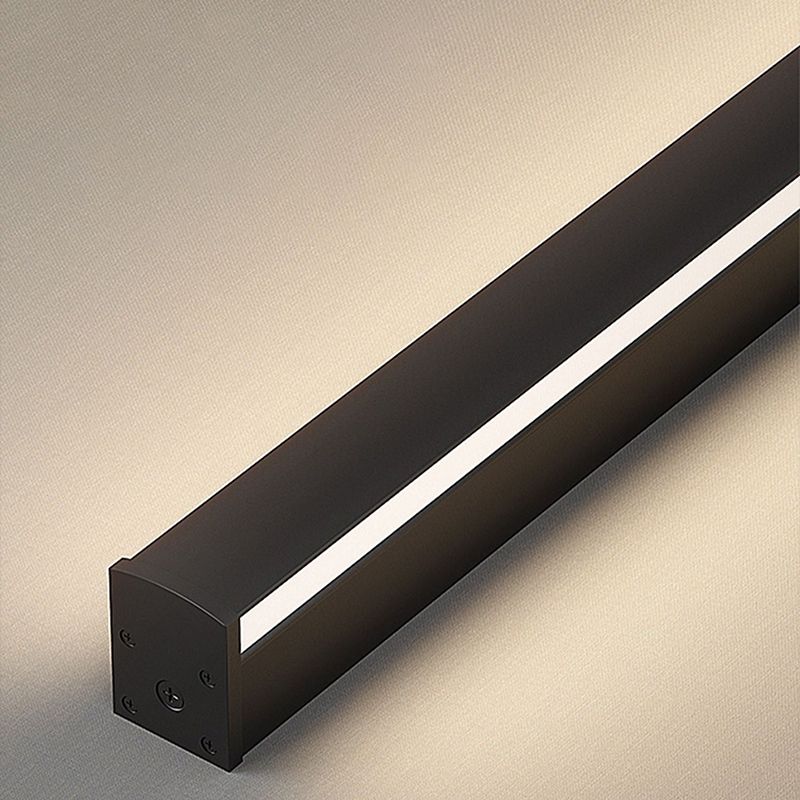 Edge Moderne Minimalistische Bar Metalen/Acryl Wandlamp, Zwart