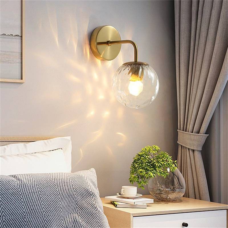 Valentina Moderne Design Wastafel LED Wandlamp Zwart/Goud Metaal/Glas Slaapkamer/Eetkamer/Woonkamer