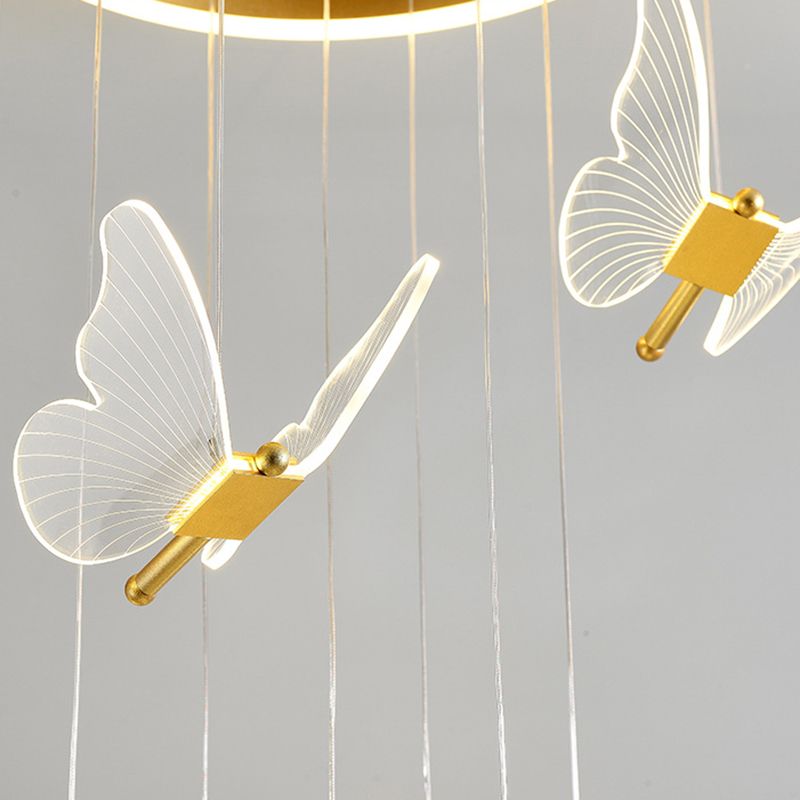Olivia Vintage Design LED Hanglamp Metaal Goud Slaapkamer Woonkamer