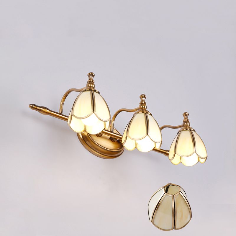 Félicie Design Bloem LED Wandlamp Metaal/Glas Geel/Wit Slaap/Woon/Badkamer