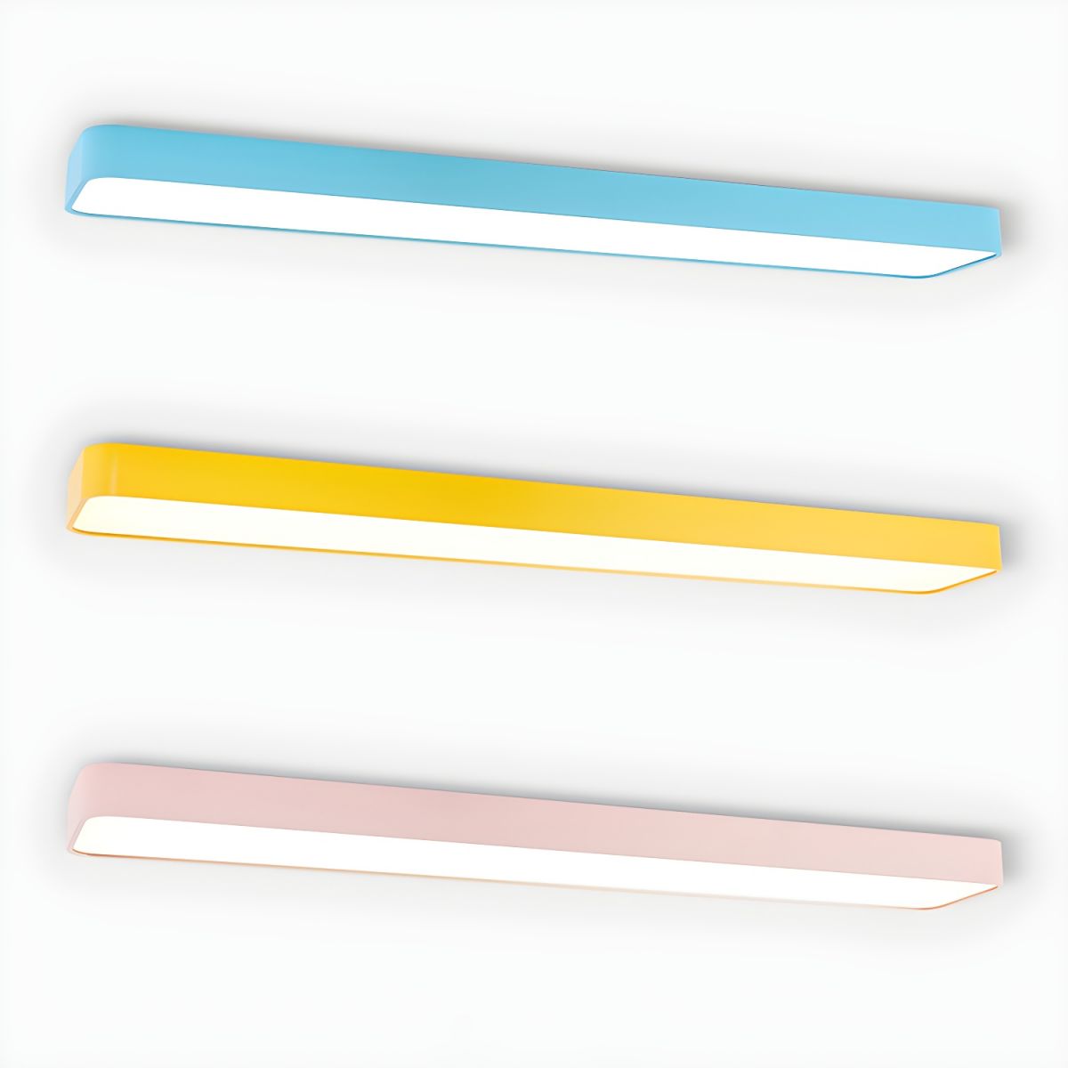 Edge Moderne Design LED Plafondlamp Wit/Roze Kinder/Slaapkamer Metaal&Acryl