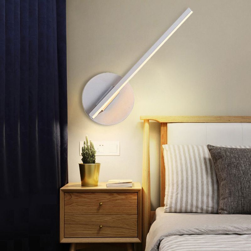 Edge Industriele LED Wandlamp Zwart/Wit Woon/Slaapkamer Metaal&Acryl