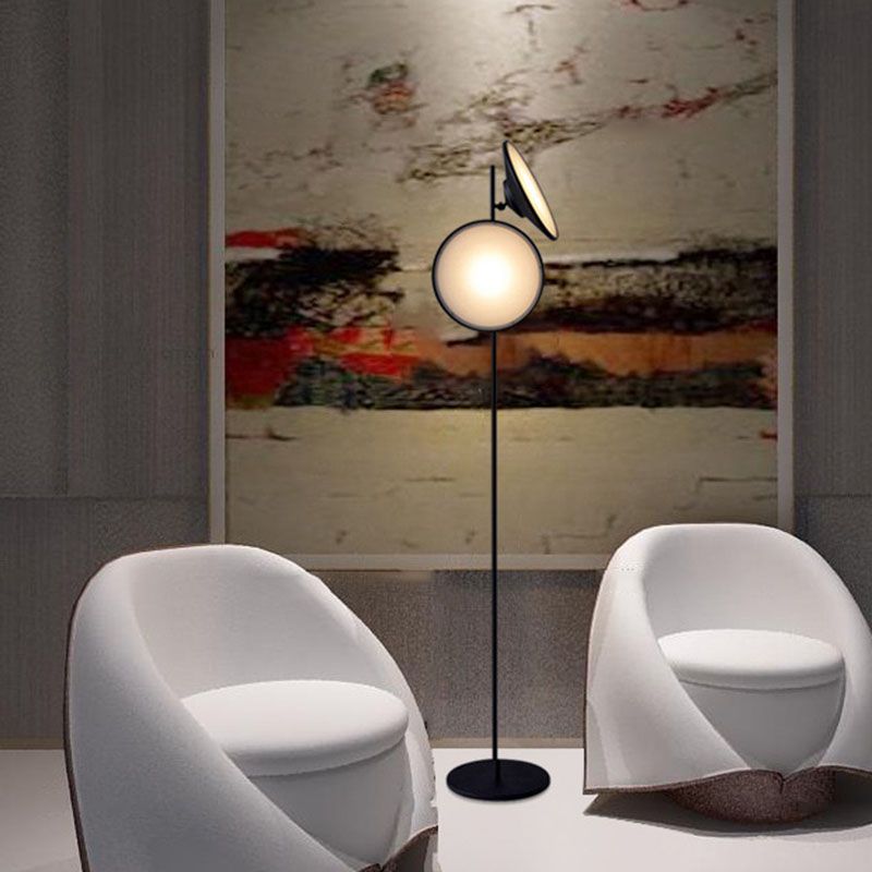 Salgado Moderne Ronde LED Vloerlamp Metaal Zwart Slaap/Woon/Kinder/Eetkamer