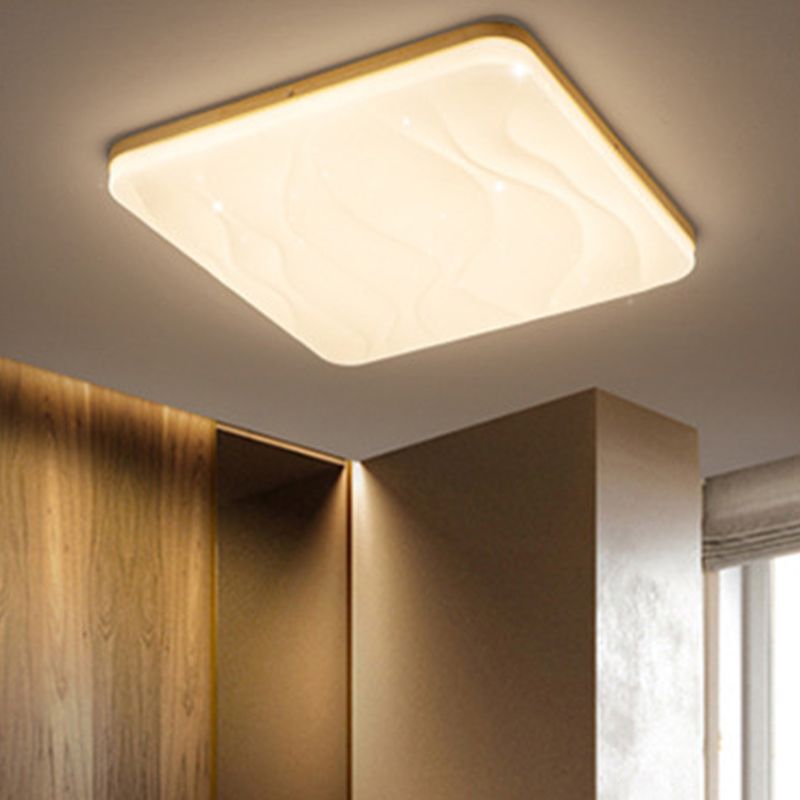 Ozawa Moderne LED Plafondlamp Hout Acryl Slaapkamer/Studiezaal