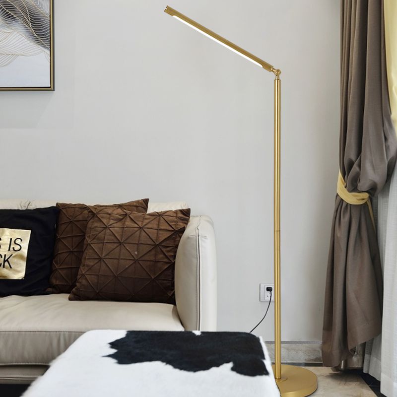 Edge Moderne Lineaire LED Vloerlamp Goud Woon/Slaapkamer Metaal&Acryl