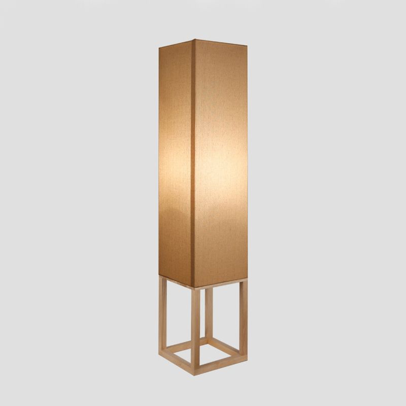 Ozawa Moderne Kubiek LED Vloerlamp Hout/Doek Hout Slaap/Woon/Eetkamer