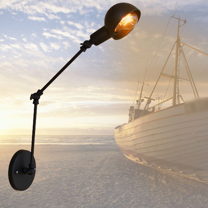 Brady Minimalistisch Wandlamp Metaal Zwart Bedroom Slaapkamer/Woonkamer