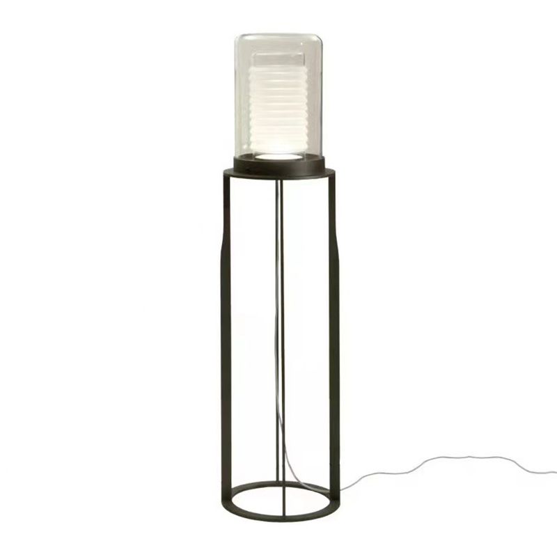 Eryn Moderne Cilinder LED Vloerlamp Metaal/Glas Zwart Slaap/Woon/Eetkamer