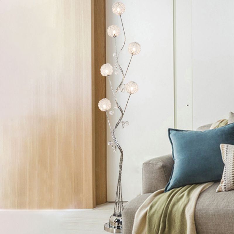 Bella Moderne Multi Head LED Vloerlamp Wit Metaal Slaapkamer