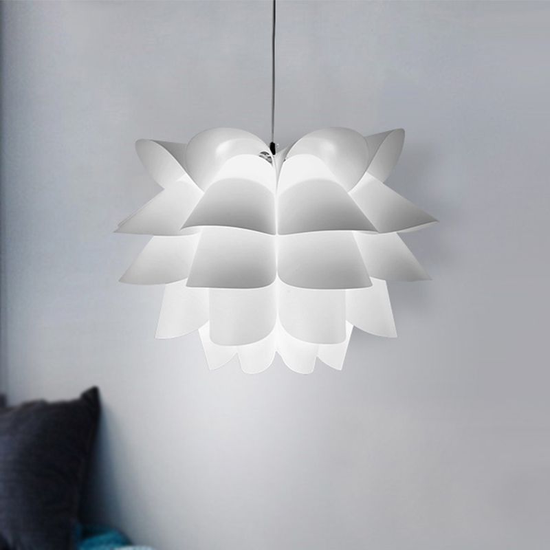 Cairns Scandinavische Bloem LED Hanglamp Wit/Acryl Slaapkamer