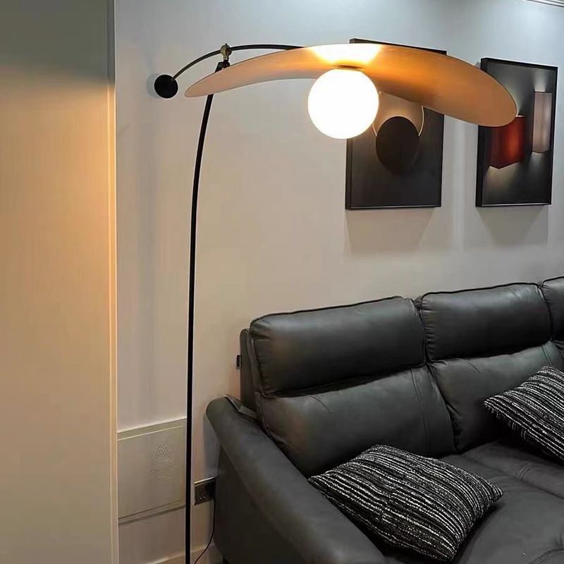Carins Moderne Design LED Vloerlamp Zwart/Goud Metaal/Glas