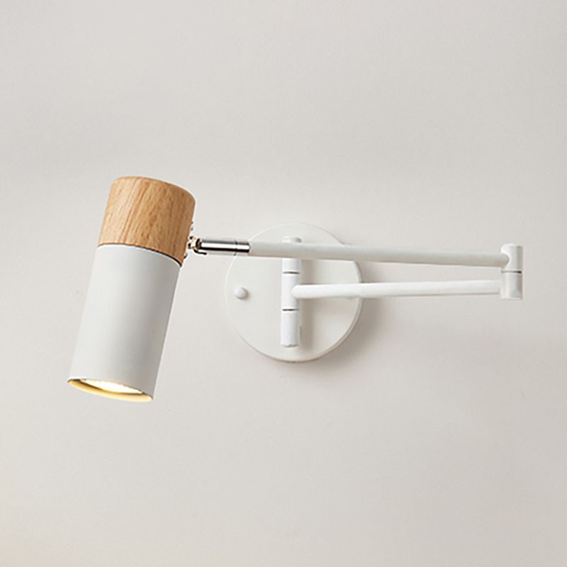 Ozawa Nordic Design LED Verstelbare Wandlamp Metaal/Hout Wit Slaapkamer/Woonkamer