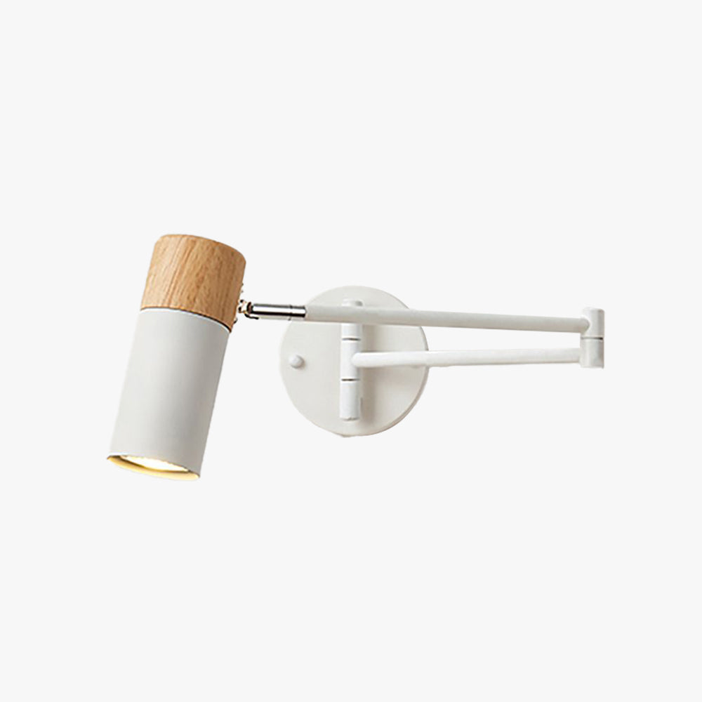 Ozawa Nordic Design LED Verstelbare Wandlamp Metaal/Hout Wit Slaapkamer/Woonkamer