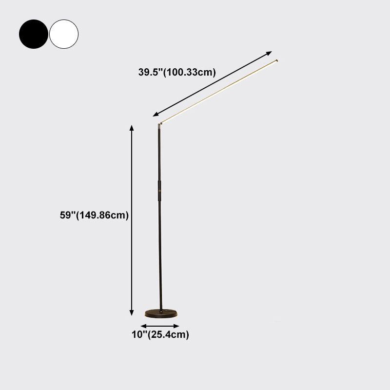 Edge Industriele LED Vloerlamp Zwart/Wit Woon/Slaapkamer Metaal&Acryl