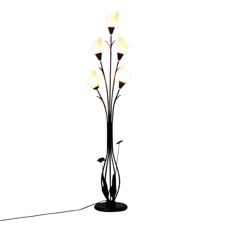 Bella Moderne Kleine LED Vloerlamp Zwart Metaal/Acryl Woonkamer