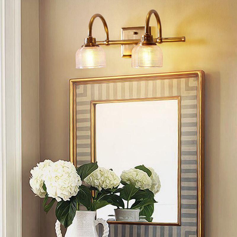Alessio Vintage LED Wandlamp Komvormig Gouden Slaap/Woonkamer Metaal/Glass