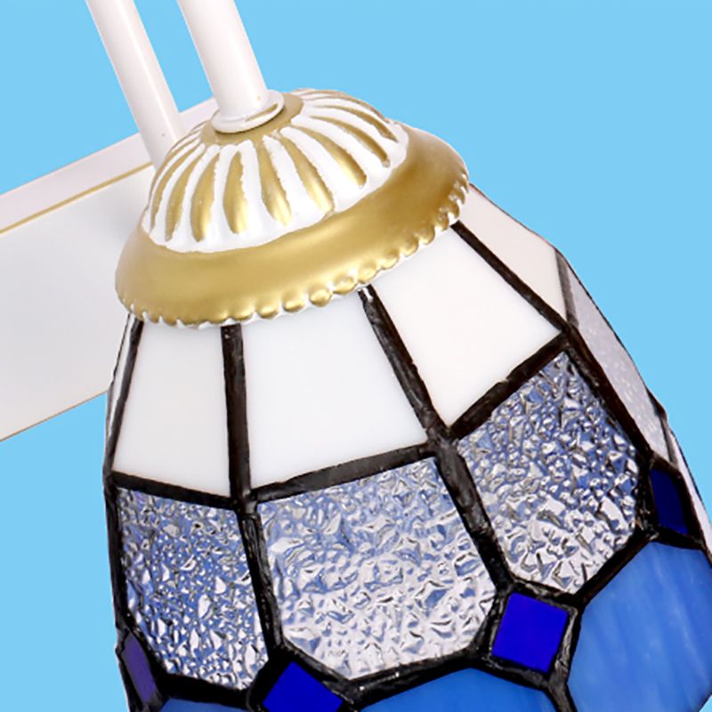 Baxter Bloemvormige Metalen Wandlampen, Zwart/Wit/Blauw
