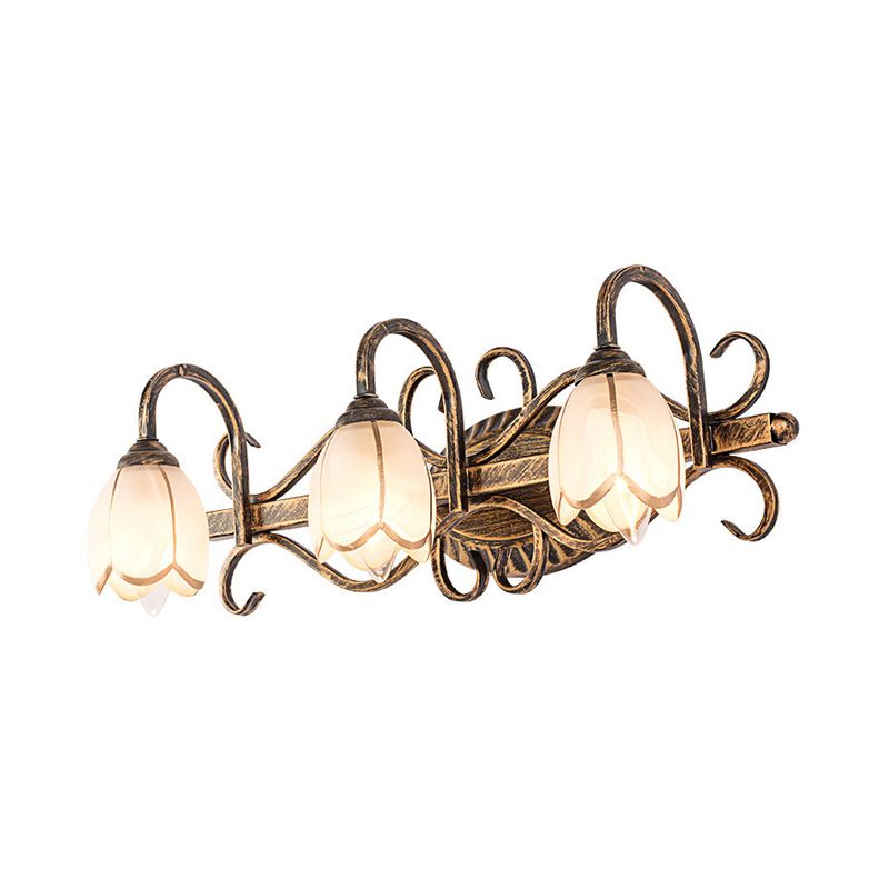 Félicie Design Bloem LED Wandlamp Metaal/Glas Messing Slaap/Woon/Badkamer