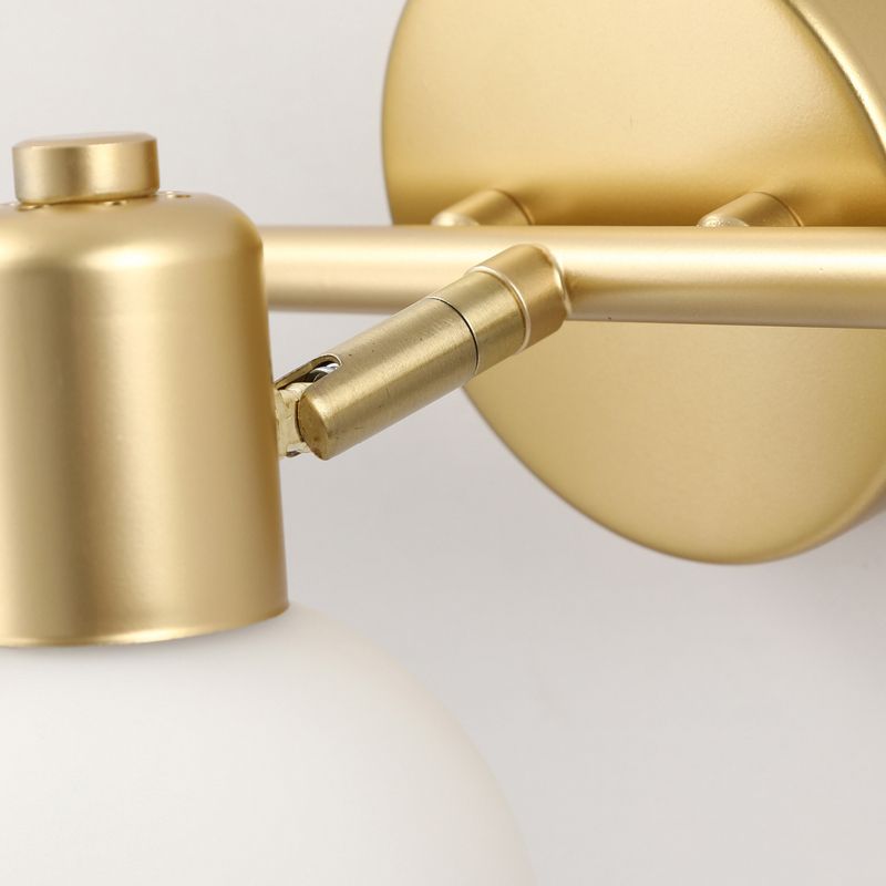 Valentina Moderne Bol LED Wandlamp Metaal Goud/Wit Slaap/Woon