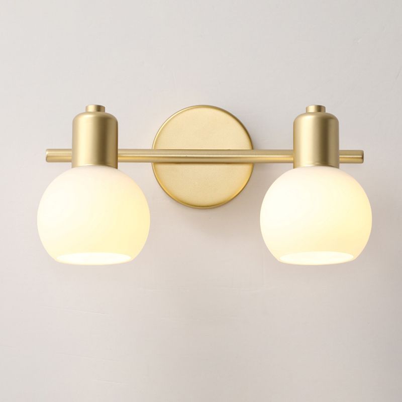 Valentina Moderne Bol LED Wandlamp Metaal Goud/Wit Slaap/Woon