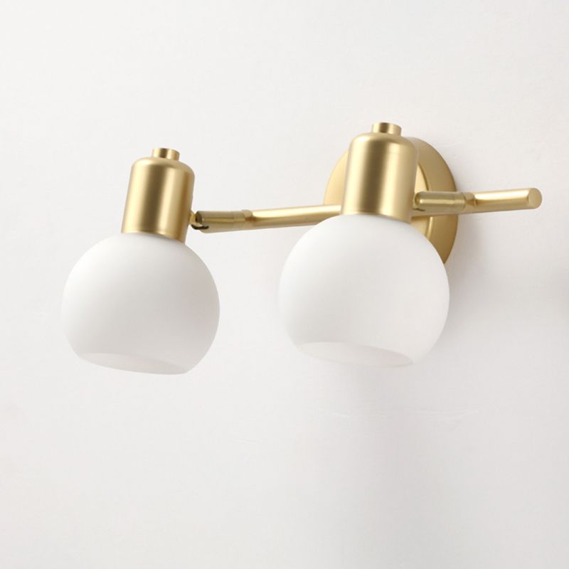 Valentina Moderne Bol LED Wandlamp Metaal Goud/Wit Slaap/Woon