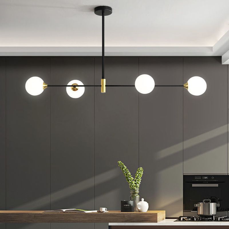 Valentina Design Hanglamp Metaal/Glas Zwart Eetkamer/Slaapkamer