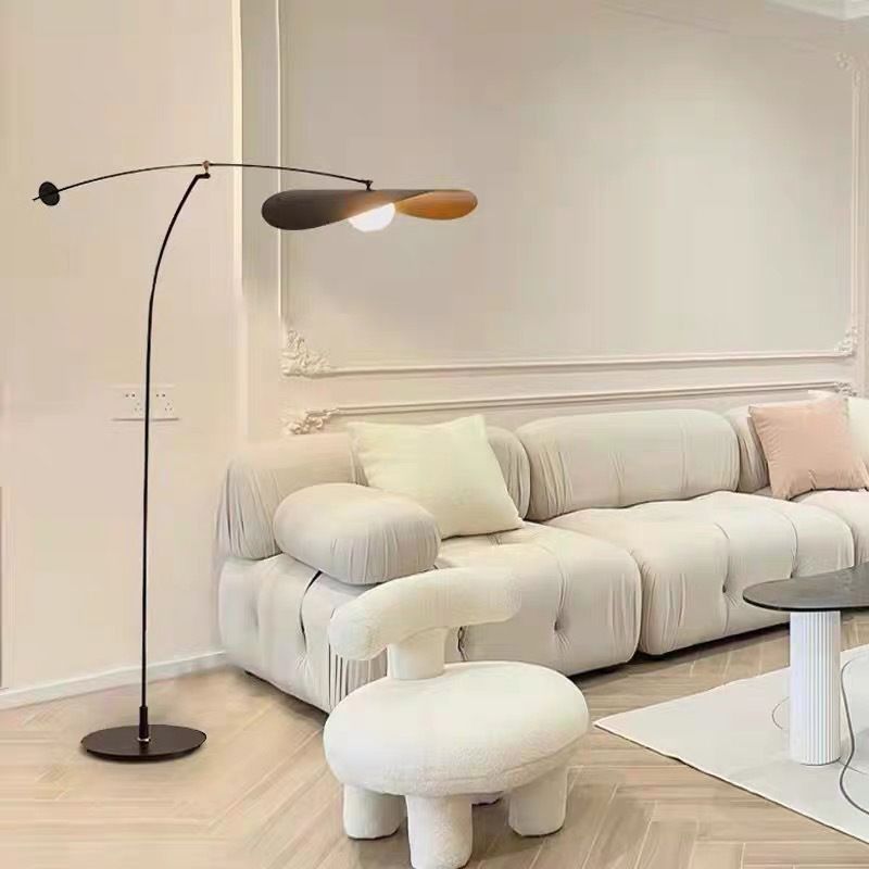 Carins Moderne Design LED Vloerlamp Zwart/Goud Metaal/Glas