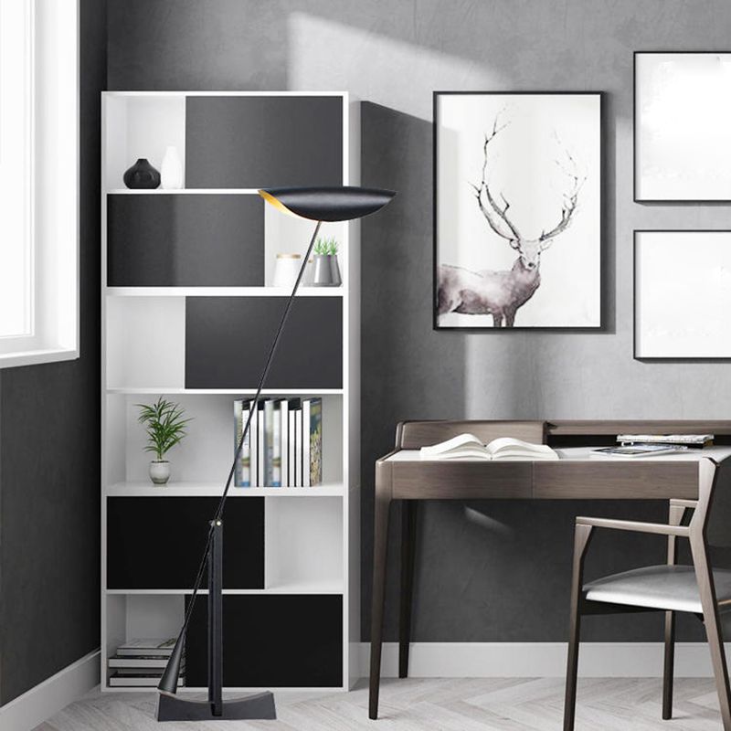 Carins Moderne Design Kom LED Vloerlamp Zwart Metaal Woonkamer