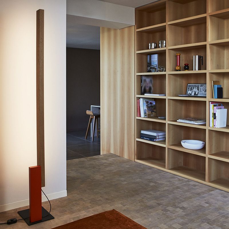 Edge Moderne Lineaire LED Vloerlamp Wit/Blauw/Groen/Rood Woon/Slaapkamer Hout&Metaal&Acryl