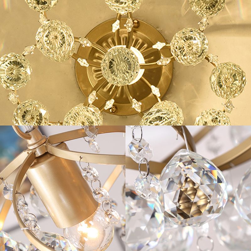 Valentina Vintage Design Luxe LED Plafondlamp Crystal Woonkamer