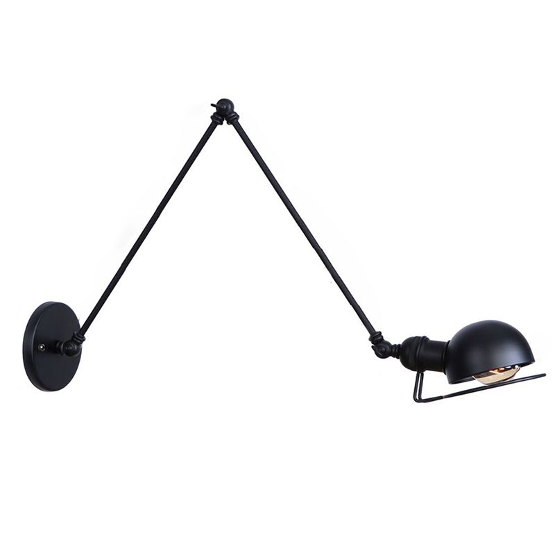 Brady Moderne Koepel LED Wandlamp Zwart/Goud Metaal Binnen