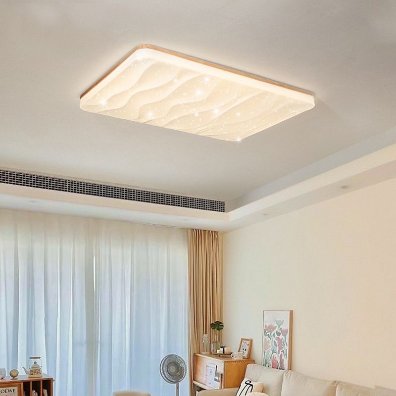 Ozawa Moderne LED Plafondlamp Hout Acryl Slaapkamer/Studiezaal
