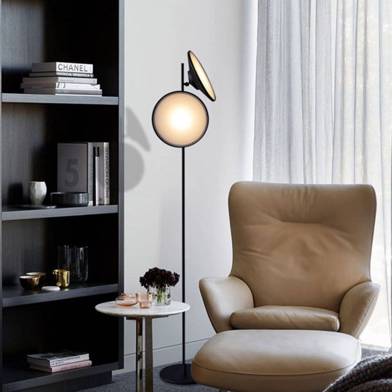 Salgado Moderne Ronde LED Vloerlamp Metaal Zwart Slaap/Woon/Kinder/Eetkamer