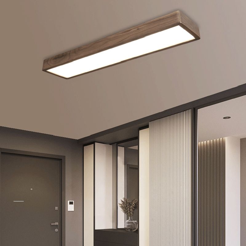 OzawaModerne Design LED Plafondlamp Hout Acryl Woonkamer Keuken