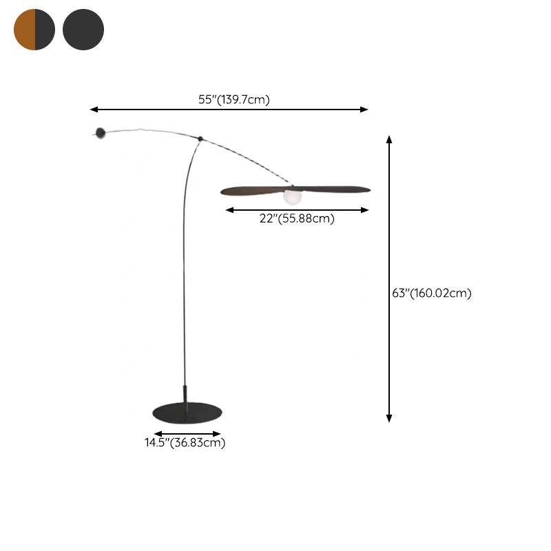 Carins Moderne Design LED Vloerlamp Zwart/Goud Metaal/Glas