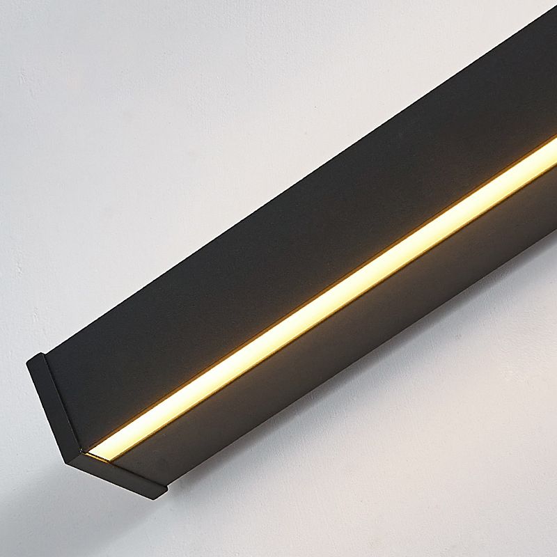 Edge Moderne Minimalistische Bar Metalen/Acryl Wandlamp, Zwart