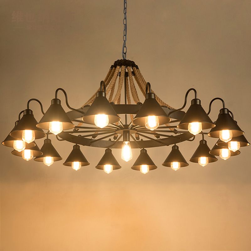 Alessio Grote LED Hanglampen Zwart Metaal Woonkamer Slaapkamer